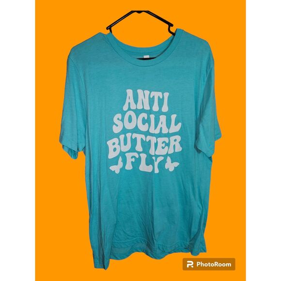 Bella Canvas Anti Social Butterfly Size XL - Picture 1 of 2